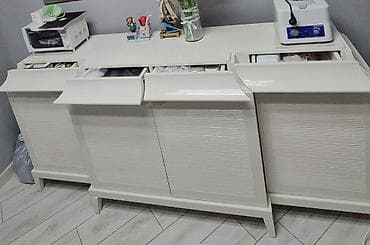 panda tortu: Açıq krem rəngli çoxfunksiyalı bufet/komod. işlənmiş. - Dizayn — 1