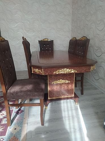 Для гостиной, Нераскладной, Овальный стол, 4 стула — 1
