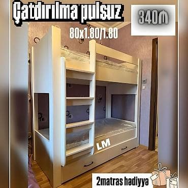 İki mərtəbə Çarpayı- 340 AZN💥 ✔️Rəng seçimi var ✔️ Şəhər içi — 1