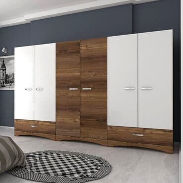 шкаф купе по индивидуальному заказу: Прямой шкаф, Для спальни, Для одежды, Распашной, Корпусный, 5 дверей — 1