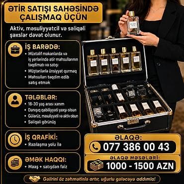 evde online is: Satış məsləhətçisi tələb olunur, Yalnız qadınlar üçün, 18-29 yaş, Təcrübəsiz, Aylıq ödəniş — 1