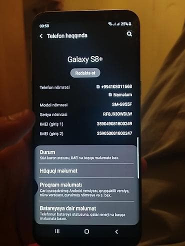 Elektronika: Samsung Galaxy S8 Plus, 64 GB, rəng - Qara, Simsiz şarj — 2