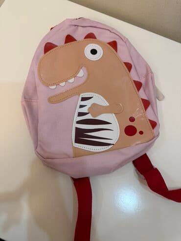 детские лосины для танцев: Uşaqlar üçün çəhrayı rəngdə, dinozavr formalı bel çantası. Üzərindəki — 1