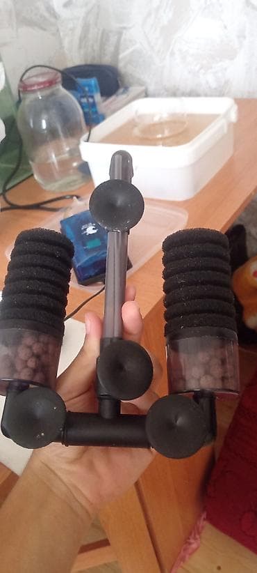 Аквариумные аксессуары и принадлежности: Kampressor 2çıxışlı RS-610 = 5AZN 100watt QIZDIRICI = 5AZN 2başdı bio — 2