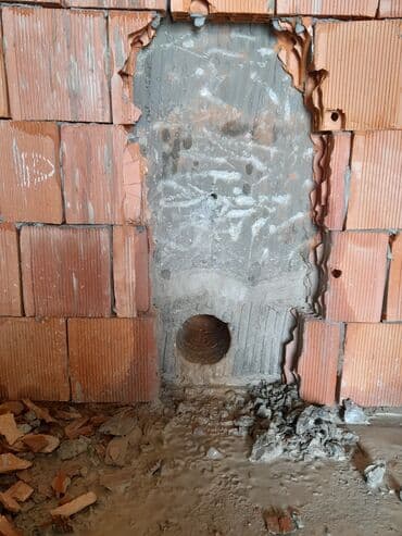 işlənmiş plastik qapi pencere: Beton deşme ve kesme işleri — 13