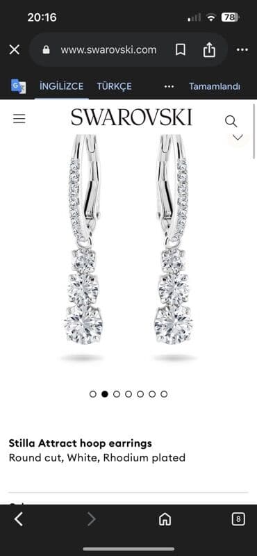 Комплекты ювелирных изделий: Серьги, Swarovski, Серебро — 5