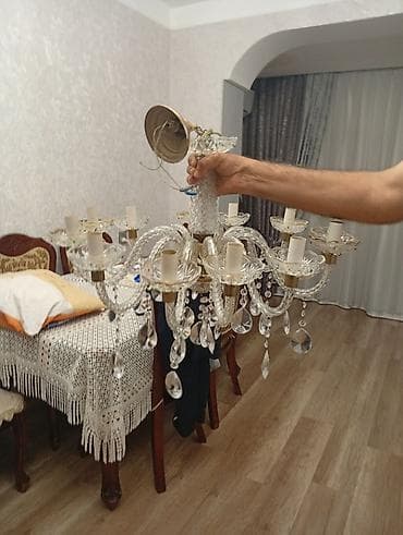 dam: Çılçıraq, 8 lampa, Xrustal — 1