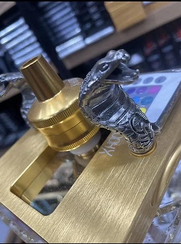 mat 1 qelyan: Qızılı detallı, kobra fiqurlu stolüstü kalyan (kub tipli) - Dizayn — 4