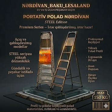 alet cantasi: Portativ Polad Nərdivan – STEEL Edition (Premium Series) - İstər — 2