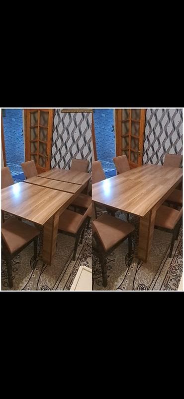 Mətbəx üçün, Açılan, Dördbucaq masa, 4 stul