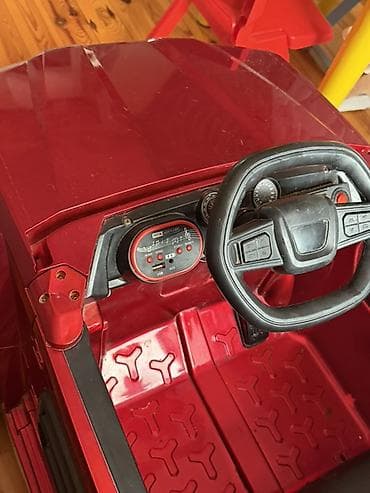 en ucuz forma: Uşaqlar üçün elektrikli minik maşını – SUV tipli, qırmızı rəng — 3