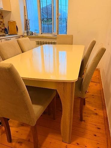 perla stol: Qonaq otağı üçün, İşlənmiş, 6 stul — 1