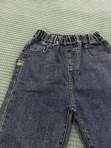 Cinslər və şalvarlar: Uşaq cins şalvarı - Rəng: tünd-boz/klassik yuyulmuş denim - Model — 3
