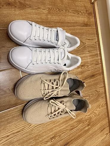 Məhsul: 2 cüt qadın ayaqqabısı seti Orginal🔥🔥 1) Ağ dəri sneakers –