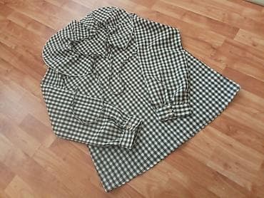 şəkilli qadın maykaları: Qara-ağ dama naxışlı qadın köynəyi. Koynək 1 defe geyinilib razmer xl — 1