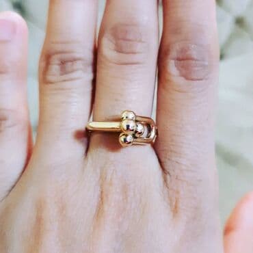 Çantalar: Toy, Üzük, Tiffany, Sarı qızıl, 585 Əyar, Qaşsız — 4