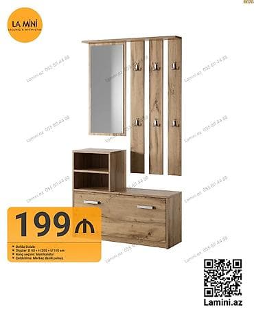 Dəhliz dolabı – LA MINI dizaynı - Komplekt tərkibi: divara montaj