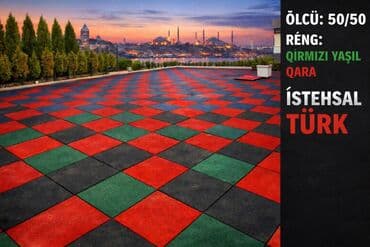 rendeler: Türkiyə istehsalı rezin döşəmə plitələri ** Anbardan satiw ** Ölçü — 1