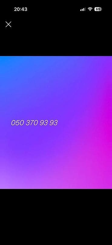 Nömrə: ( 050 ) ( 3709393 )