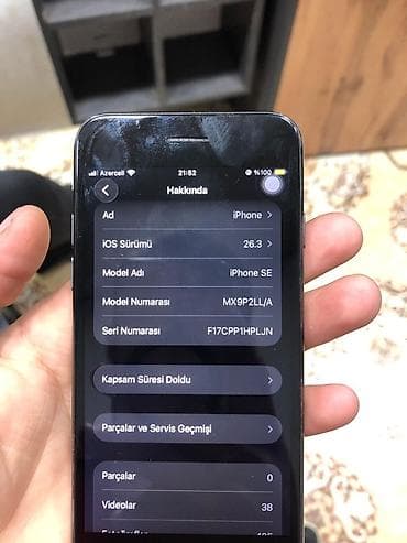 alfa r36: IPhone SE 2022, 64 GB, Qara, Barmaq izi — 8