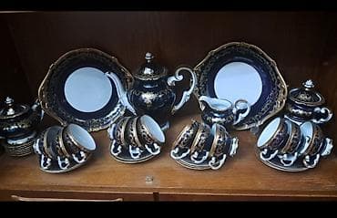 Çay dəsti, rəng - Göy, Farfor, Weimar, Almaniya — 2