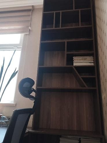 Ofis dolabları: Ofis mebel dəsti – masa, kitab rəfi və ergonomik kreslo - Material — 2