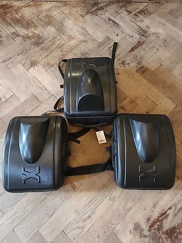 Motosiklet üçün sərt baqaj dəsti – 3 hissə - 2 yan kofr + 1 arxa top — 6