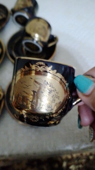 Qəhvə dəsti, rəng - Göy — 3