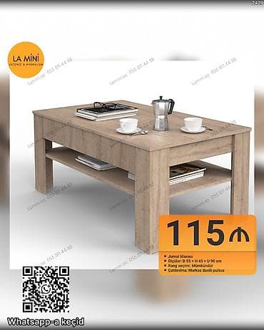 Düz masa, Açılmayan, Təkərsiz, Teksturalı laminat, Zəmanətsiz, Pulsuz quraşdırılma