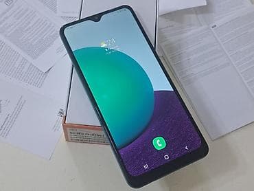 bakida kamera satisi: Samsung Galaxy A02, 32 GB, rəng - Göy, Düyməli, Sensor, Barmaq izi — 3
