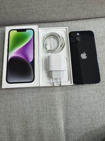 iphone 14 ekran qiymeti: IPhone 14, 128 GB, Qara, Face ID — 1
