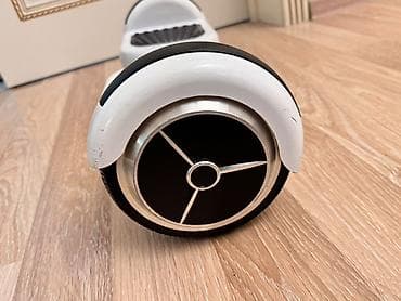 elekt: Elektrik hoverboard (özünü tarazlayan skuter) - Rəng: ağ, qara rezin — 7