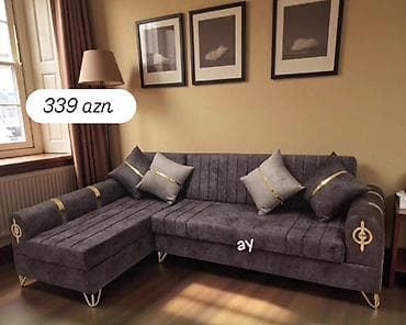 divan kunc: Künc divan, Açılmayan, Bazasız, Parça, Çatdırılma yoxdur — 1