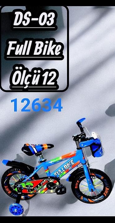 velosipet sekilleri: Yeni İki təkərli Uşaq velosipedi 12", sürətlərin sayı: 1, Ödənişli çatdırılma — 4