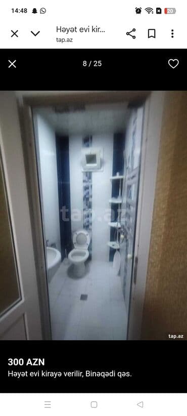 Həyət evi alıram: 60 kv. m, 2 otaqlı, Kombi, Qaz, İşıq — 20