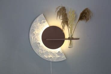 люстр бра светильников: Dekorativ divar lampası və rəf – BYARC WALL DECOR - Dizayn: Ay — 3