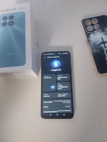 galaxy tab a8: Honor X8a, 128 GB, rəng - Qara, Barmaq izi — 4