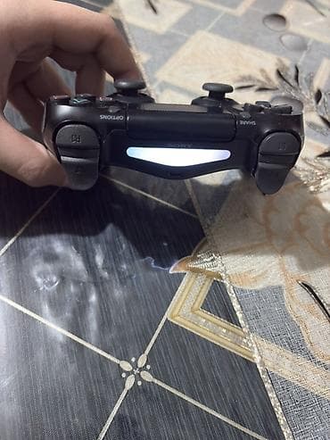 Видеоигры и приставки: PlayStation DualShock 4 (PS4) gamepad – orijinal dizayn, qara rəng — 6