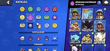 Brawl Stars hesabı – tam kolleksiya, yüksək kuboklar və zəngin — 10