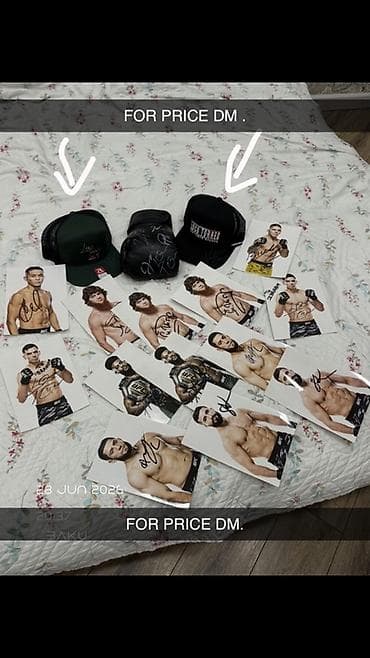 Ufc Baku . Ufc doyusculerin imzalari. Hamsi nin subutu var qiymet ise