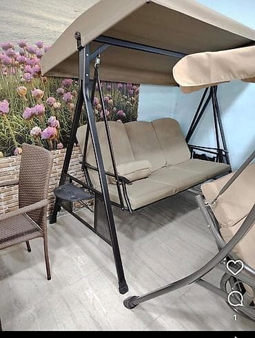 dəmir qutu: Bağ yelləncəyi – 3 nəfərlik salon tipli model . - Geniş oturacaq — 4