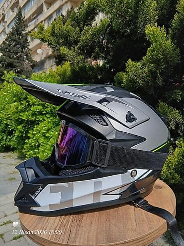 qazel matoru: Enduro/Motokros üslublu tam üzlü moto dəbilqə və aksesuarlar - — 2