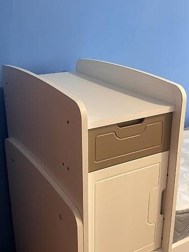 bağça mebel: Oğlan və qız üçün, İşlənmiş, Çarpayı, Matras ilə — 1