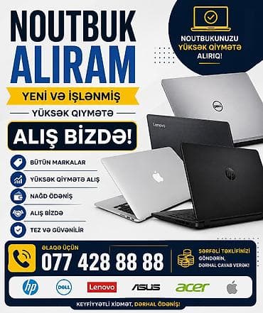 kass: YUKSEK QIYMETE NOUTBUK ALIRAM TEKLİF EDİN YENİ VE İSLEMİS — 1