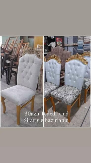 Masa və oturacaq dəstləri: Qonaq otağı üçün, Yeni, Açılmayan, Oval masa, 6 stul — 2