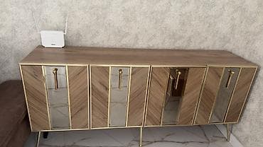 tek termolar: Mebel: Şık TV altlığı / konsol şkaf - Material: ağac teksturalı — 1