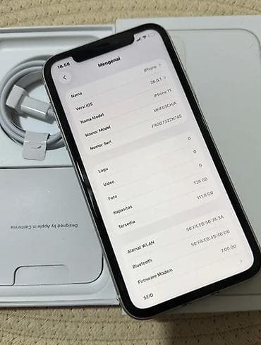 iphone dubay variantı: IPhone 11, 128 GB, Ağ, Zəmanət, Simsiz şarj, Face ID — 3