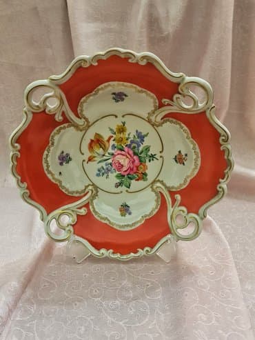 meyve qabı: Qedimi bowqab gdr 1950 illin j'lemenau meysen buketi cox nadir antik — 1