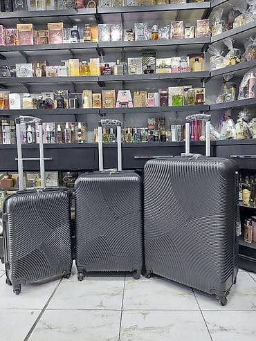 Sərt korpuslu 3-lü səyahət çamadan dəsti - Material: yüngül və