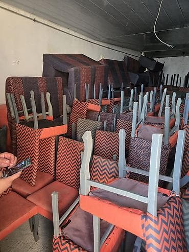 divan taxt: Kafe/restoran üçün mebel dəsti – stullar və divan oturacaqlar - — 1